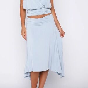 White Fox Boutique Light Blue Skirt